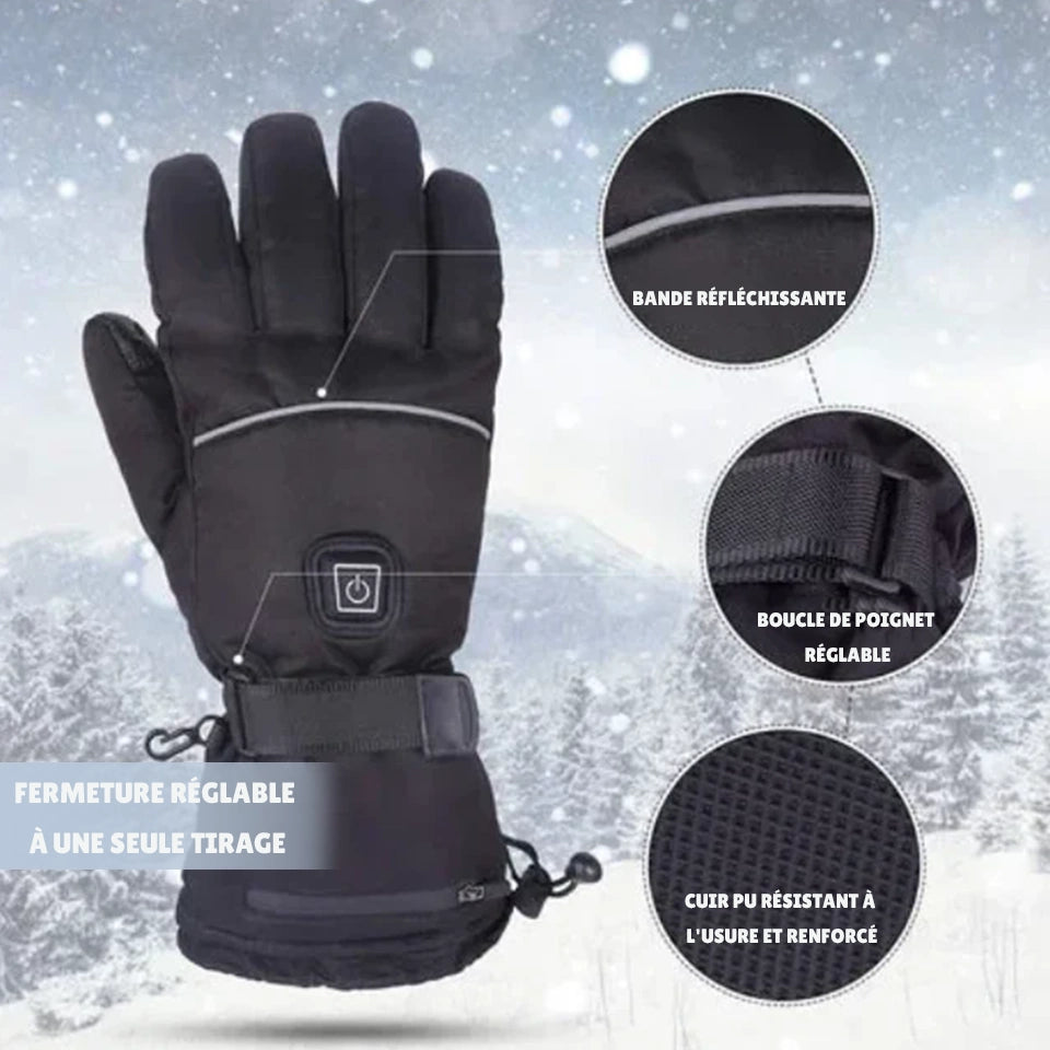 Gants chauffants électriques, gants chauffants rechargeables