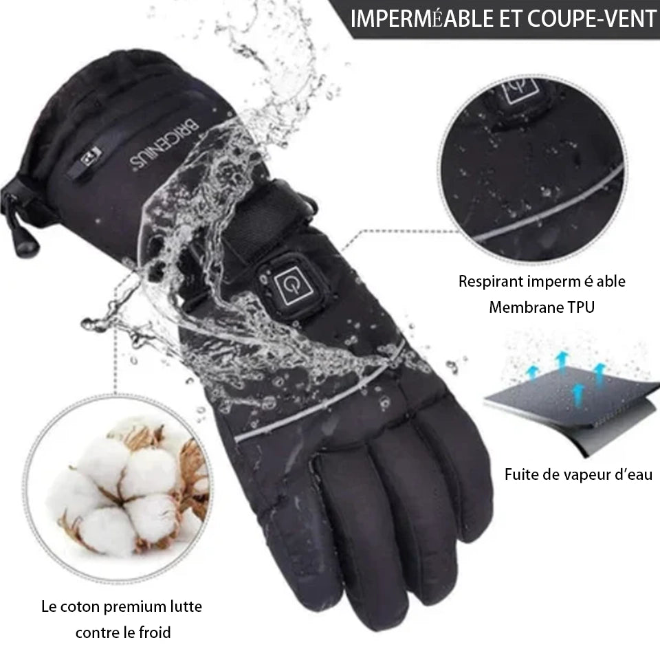 Gants chauffants électriques, gants chauffants rechargeables