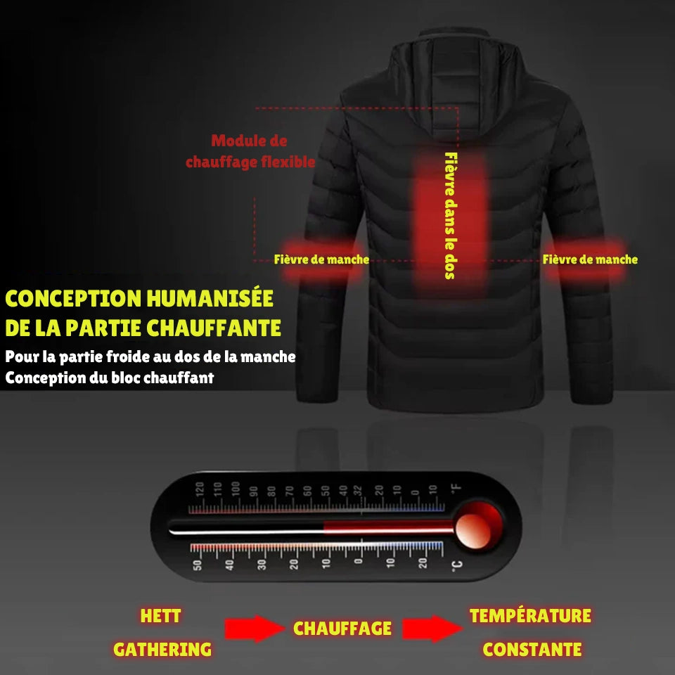 Manteau chauffant 21 zones pour hommes et femmes